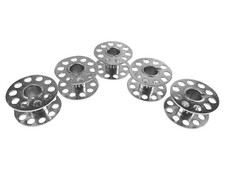 5 bobine in metallo per macchina da cucire Necchi 559