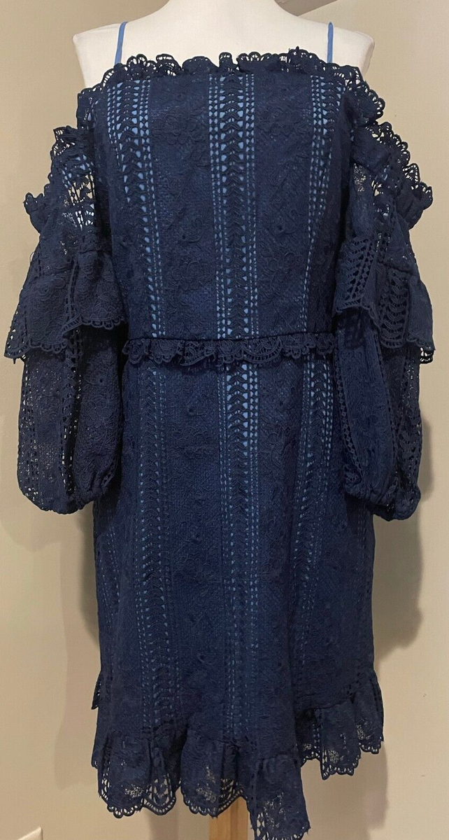 PARKER Womens Blue Lace Dress NWOT - Sz 6