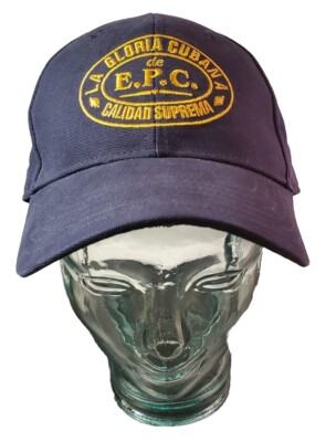 LA Gloria Cubana Calidad Suprema Adjustable Mens Hat Blue Strap Baseball Cap