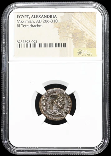 EGYPT, Alexandria. Maximian. AD 284-310. Potin Tetradrachm, NGC Certified