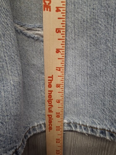 Vintage Levis 550 Shorts Mens 38 Relaxed Fit Denim Distressed Blue 11" Inseam - Picture 5 of 16