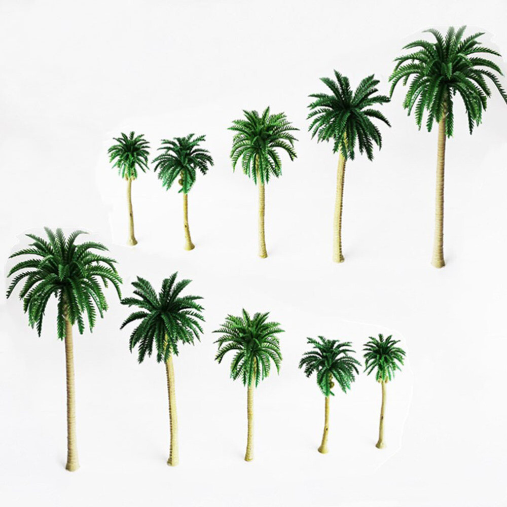 10PCS/Set Model Palm Tree Diorama Tree Scenery Trees Mixed Model Tree