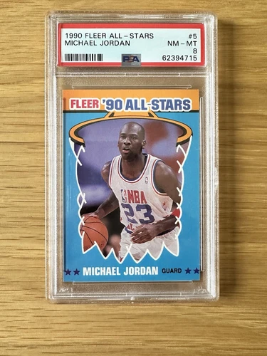 1990 Fleer All-Stars #5 Michael Jordan PSA 8