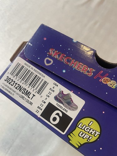 Skechers Sweetheart Lovely Colors Led lights sneakers scarpe Luci bambina 22 - Foto 4 di 7