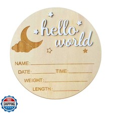 Baby Name Announcement Sign, Baby Announcement Sign, Hello World Newborn Sign