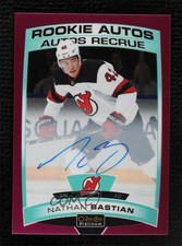 2019-20 O-Pee-Chee Platinum Rookie Autos Matte Pink 3/99 Nathan Bastian Auto 0u7
