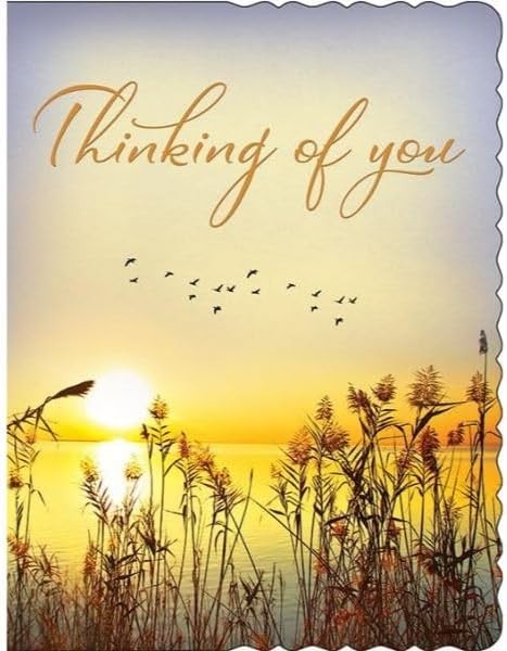 Thinking Of You Card. Sunset Design. 19x13cm