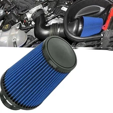 4'' 102mm Long High Flow Inlet Cone Dry Filter Cold Air Intake Replacement Blue