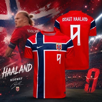 WC 2026 Norway Haaland 9Jersey Style Polyester S to 5XL 3D Shirt