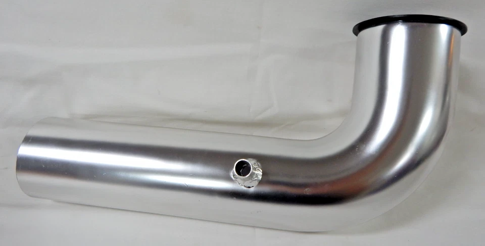 3" OD Aluminum Cold Air Intake Plumbing Tube 76mm CAI Pipe 14" Long 90 Deg Bend - Image 2 of 4