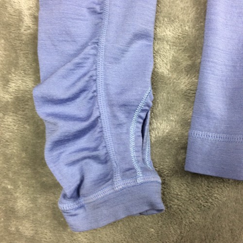 Lululemon Merino Wool Shirt Womens 6 Blue Base Layer Thermal Crew Neck - Picture 2 of 14