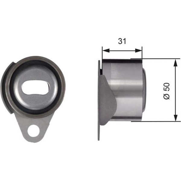 Gates T41157 Spannrolle Zahnriemen FüR Renault Volvo Opel Mitsubishi Dacia 19 9-image