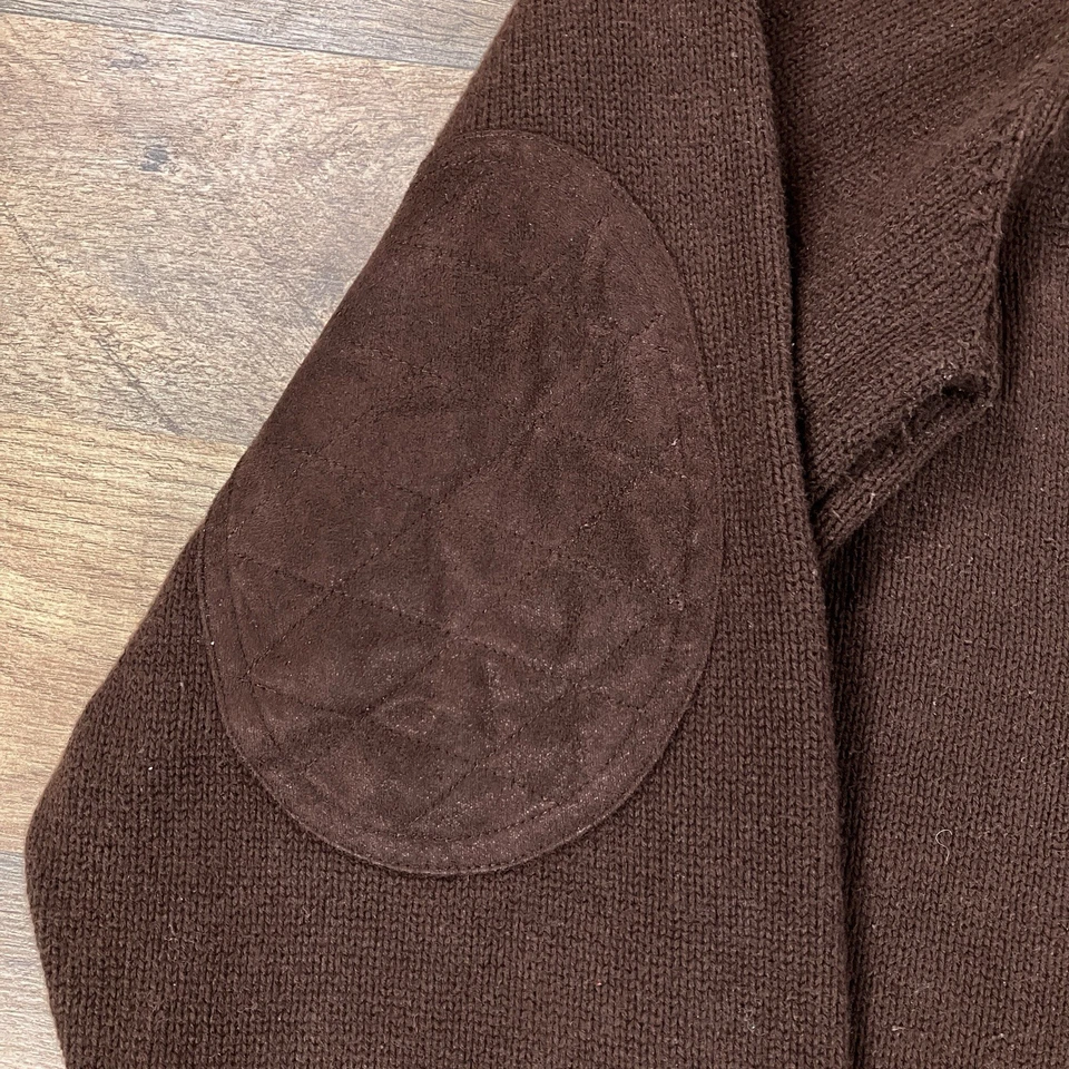 Suéter Lauren Ralph Lauren Mujer 2X Marrón Cuello en V Algodón Tejido Pullover Foto 3 de 4