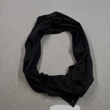 Lululemon Women Black Scarf Striped Vinyasa Infinity Snap