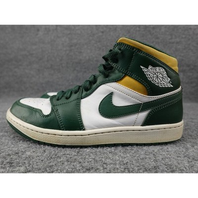 Jordan Air Jordan 1 Mid Mens 9.5 Noble Green Good Oakland Athletics 554724-371