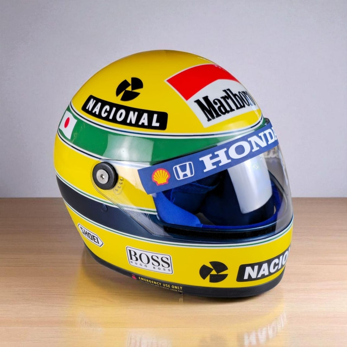 Ayrton Senna GP 1992 Japan Helmet - 1:1 Scale-Homologated for use