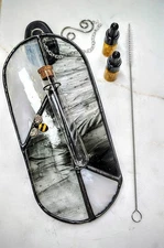 Stained glass Medium plant propagator kits with borosilicate glass vials