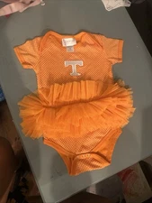 Tennessee Orange Two Feet Ahead Tutu Creeper One Piece EUC Great Xmas Gift