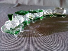 Swarovski Set Trenino 4 Pezzi Vetro Cristallo Vetro Trasparente e Verde