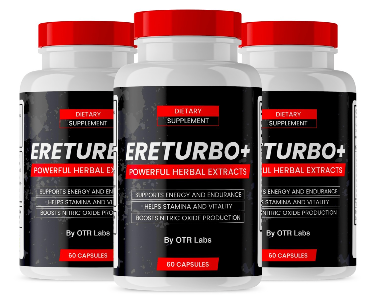 (3 Pack) Ereturbo Male Pills Advanced Formula, Ere Turbo Supplement 180 Capsules
