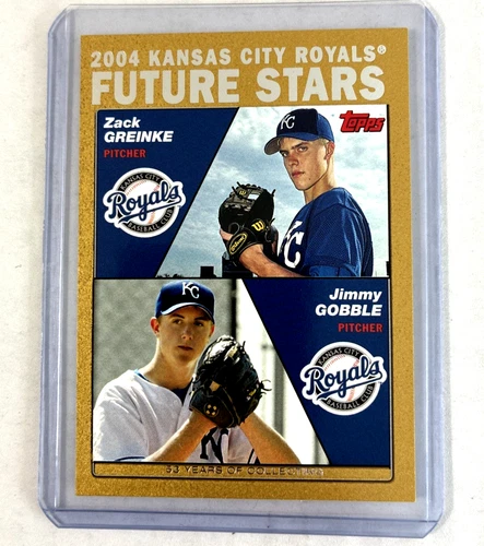 Gold #/2004- 2004 Topps #330- Zack Greinke/Jimmy Gobble Rookie Rc