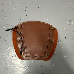 Brown Leather Archery Armguard Protective Pad with Lacing for Archery Arm Guard