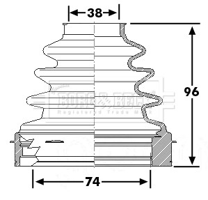 CV Joint Boot fits CITROEN C6 3.0D Front Inner 09 to 12 DT20C C.V. Driveshaft - Picture 2 of 7