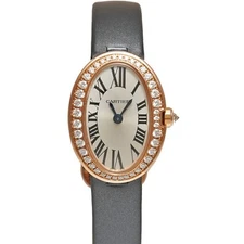 CARTIER Mini Baignoire WB520028 Silver Ladies Used Watch #41228