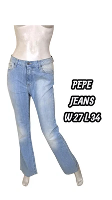 PEPE JEANS Regular W 27 L 34 Taille 36 Pantalon jeans jean denim bleu femme - Photo 1/4