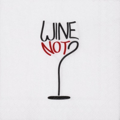 Cocktailserviette ''Wine not?''