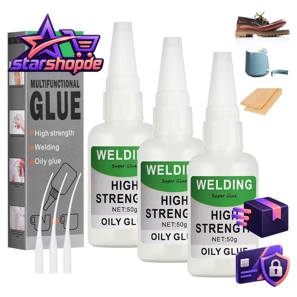 Sekundenkleber Extra Stark 3 StüCk 50G Universalkleber FüR Basteln Reparaturen-image