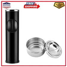 Standing Ashtray Outdoor for Patio Large & Tall outside Ashtrays for Cigarette