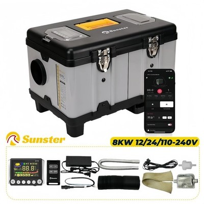 12V 24V 110V-240V Diesel Standheizung WERKZEUGKASTEN 8KW Luft Nachtheizung für Wohnmobil Auto Camperva