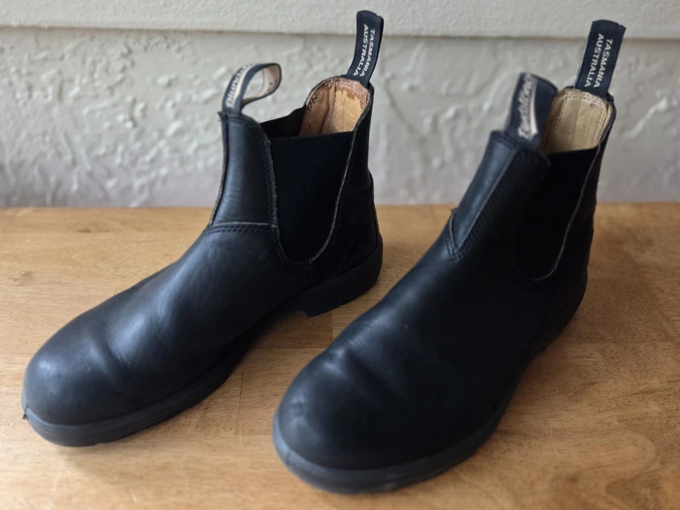 BLUNDSTONE гладкая черная кожа классический Chelsea ботинки UK6/USM7/W9 новая стелька - Изображение 3 из 4