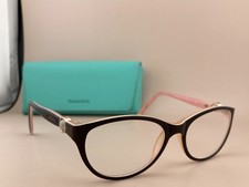 Tiffany & Co Eyeglasses Frame TF2093 C11 Brown White Stripe Pearl 53-17-140 SEE*
