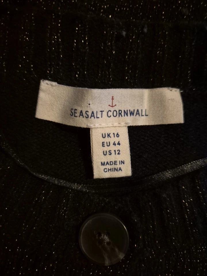 Seasalt Women's Tern Tide Sparkle Cardigan Size 16 - Image 3 of 4