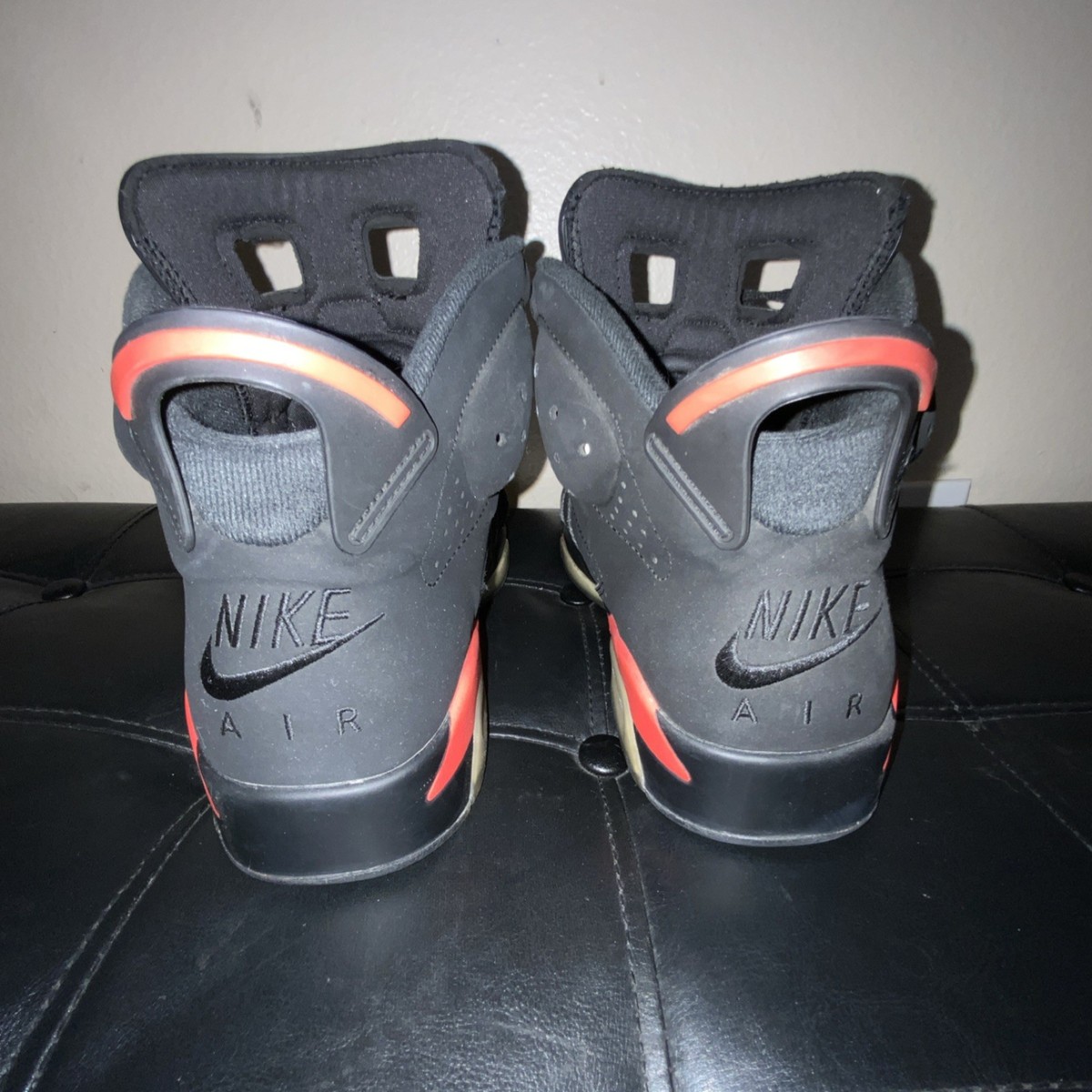 Nike Air Jordan 6 Retro Black Red Infrared High Top Sneaker Men's