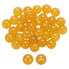 50pcs Yellow Jade Natural Stone Beads 10mm Round Loose Bead