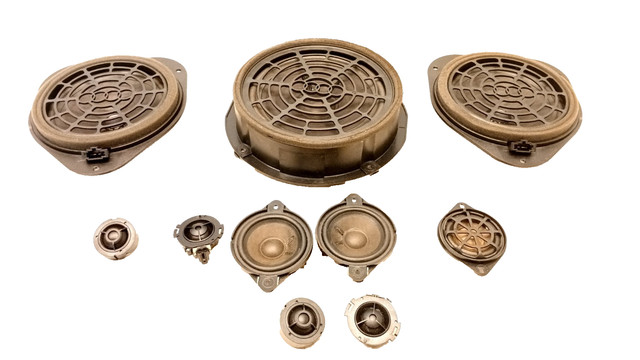 10-17 AUDI 8T A5 S5 RS5 CONVERTIBLE FRONT REAR LEFT RIGHT SPEAKER SET OEM 090925