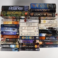 Huge Lot of 34 Vtg PC Video Games CIB - Aura, Echo, Myst, Rhem, Syberia, etc.