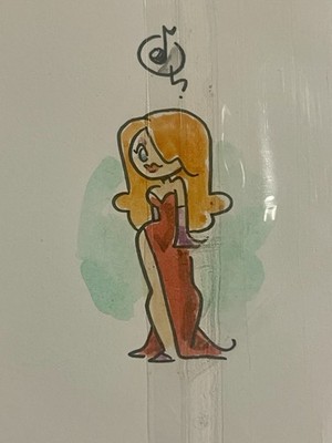 Katie Cook Original Art Watercolor Sketch Card Jessica Rabbit.  Unverified  