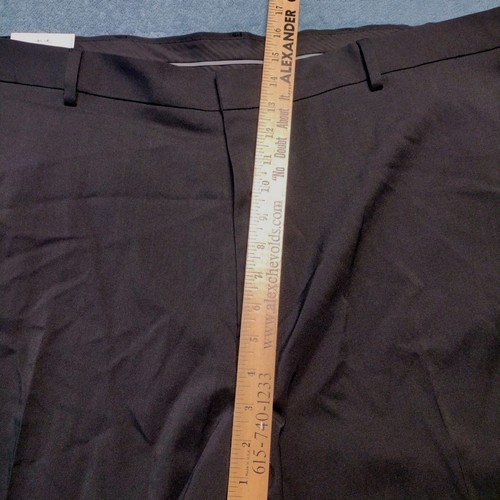 Van Heusen 48 x 29 Pantalones Grandes y Altos Elásticos Viajero Hombre’s Negro Nuevo Con Etiquetas - Imagen 8 de 9
