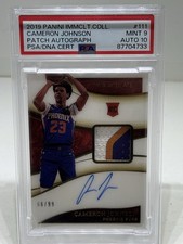2019-20 Panini Immaculate Cameron Johnson RPA #/99 PSA GEM MT 10 AUTO