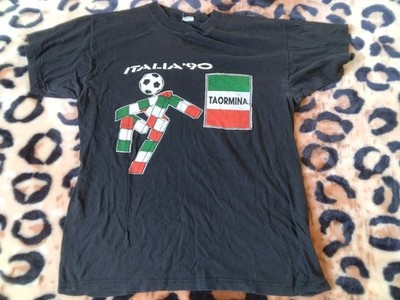 Mens Italia 90 Taormina 1990 Worldcup World Cup Soccer Mascot Shirt