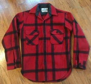 Vintage Red Black Buffalo Plaid Wool Hunting Shirt Pennys Foremost Menâs Small | eBay