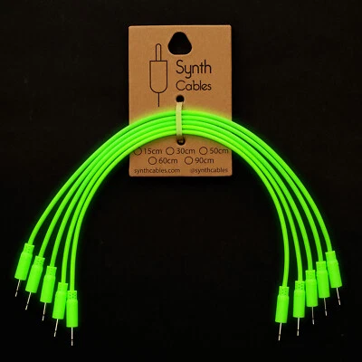 SYNTH CABLES Glow in the Dark EuroRack Patchkabel - 15 cm, 30 cm, 50 cm