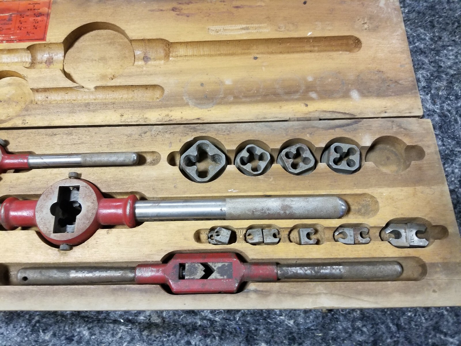 Vintage Sears Craftsman Tap & Die Set 5499 Original Wood Case