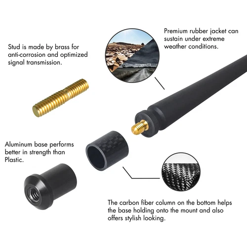 Rydonair 7" Short Antenna Replacement with Ford F150 Raptor 2009-2024 - Foto 7 di 8