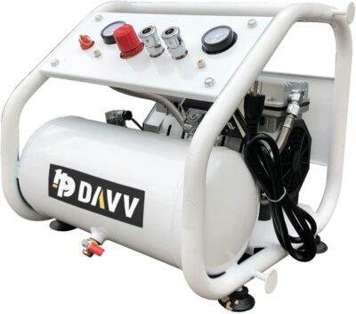 1 HP 2 Gal 7.6L Ultra Quiet Oil-free Portable Air Compressor 110V 3.9Cfm 0.8mpa