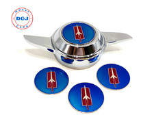 Oldsmobile Candy Blue On Chrome Lowrider Wire Wheel Metal Chips Emblems S2
